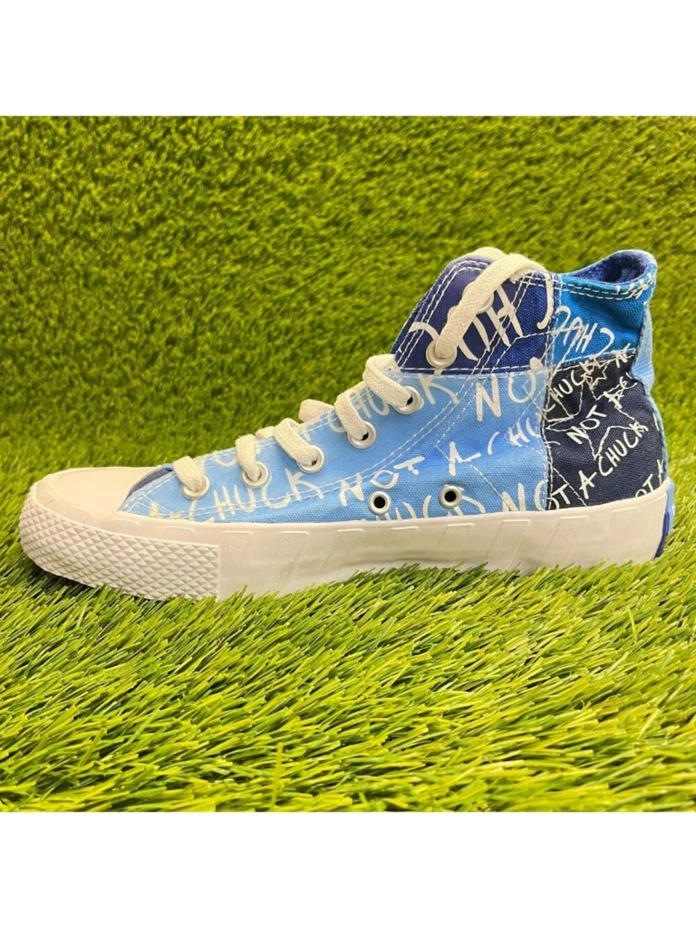 Converse UNT1TL3D Hi Not A Chuck Boys Size 6Y Blue White Athletic Shoes Sneakers